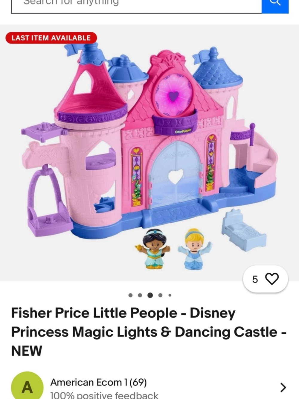 Kids Pink and Purple Princess Castle Playset with Mini Dolls - Picture 7 of 7